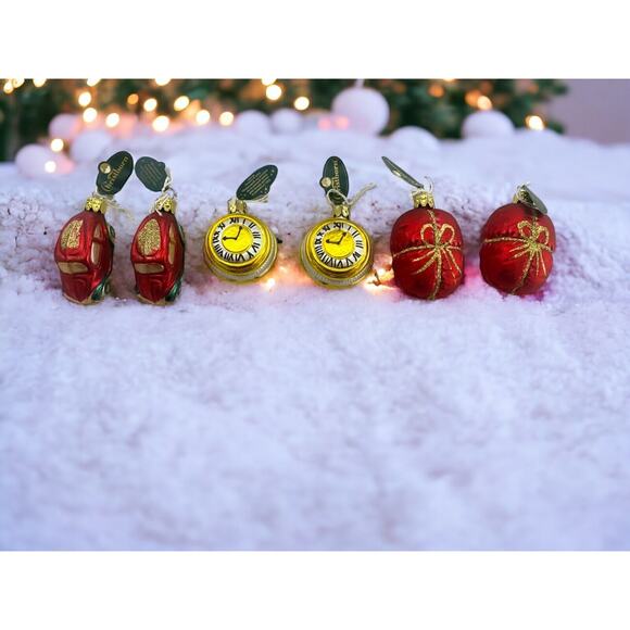 Christborn Mouth-Blown Christmas Ornaments Hand Painted Bavaria Germany Set of 6 - Picture 1 of 10